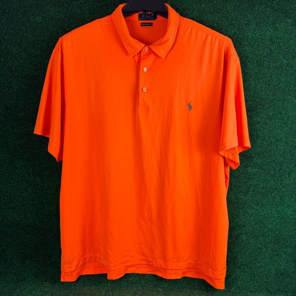 Polo by Ralph Lauren Shirt Mens 2XB Orange Classicore Preppy Pony Polo See Pics